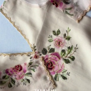 Elegant Floral Organza Suit Set – Soft & Graceful Charm