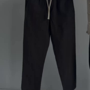 Classic Comfort Black Straight-Fit Trousers