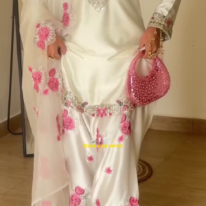 Straight Kurta With Matching Palazzo Pants And Sheer Floral Dupatta